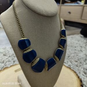 Elegant Blue and Gold Necklace